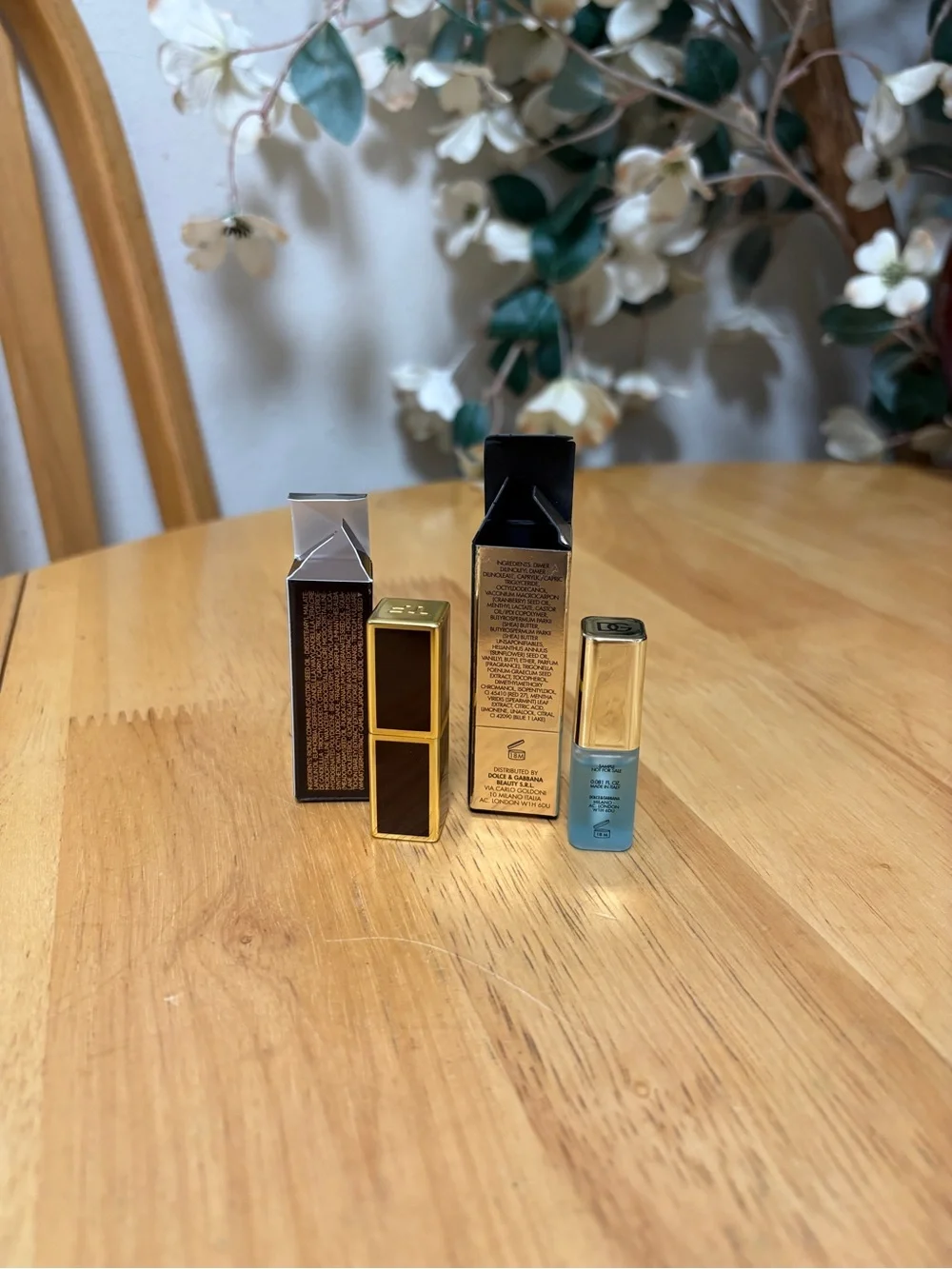 Luxury 2pc bundle~sample size ~ Tom Ford Lip Color 19 Runway Rose, D&G mint lip